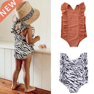 Toddler Baby Girls Zebra Pattern One-piece Swimsuit Swimwear