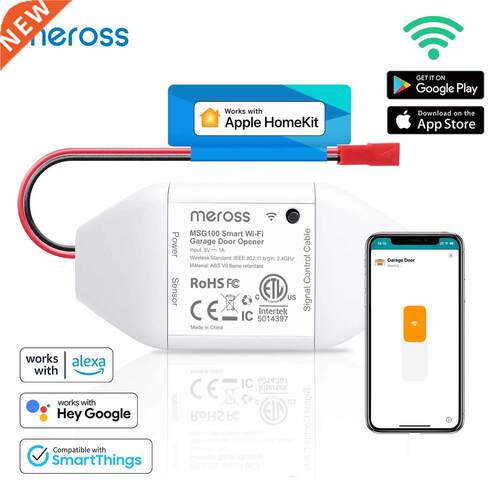 Meross HomeKit Smart WiFi Garage Door Opener, Works with App