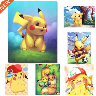 5D Diamond Painting Cartoon Pikachu Poster Cross Stitch Kit