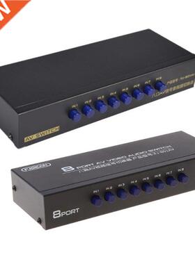 8-Way AV Switch RCA Switcher 8 in 1 out Composite Video L/R
