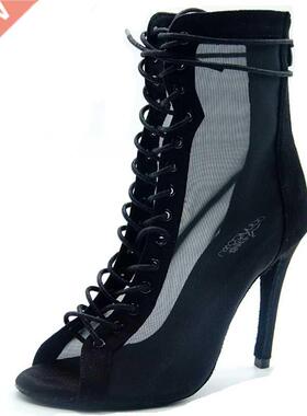 Women Dance Boots For Ladies High Heel Flannel Ballroom Mode