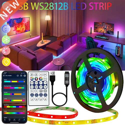 1-0M LED Strip Lamp Bluetooth 5V USB Chase Light Effect Fle