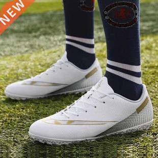 Men Soccer Shoes Breathable Soft Spikes TF Sneakers Kids Out