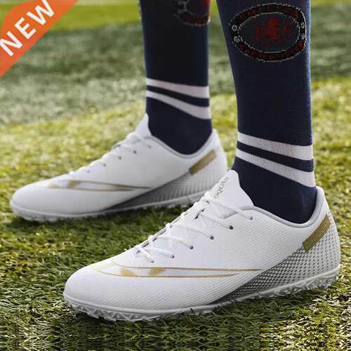 Men Soccer Shoes Breathable Soft Spikes TF Sneakers Kids Out
