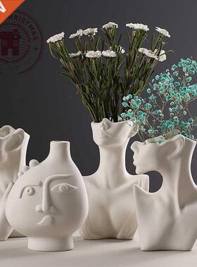NEW Nordic Modern Simple Ceramic Vases Plain Burning Decorat