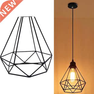 Black Lampshade Retro Edison Metal Iron Wire Cage Shaped Han