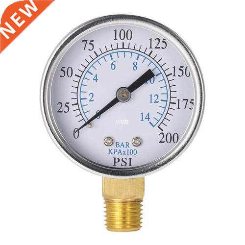 0-14 Bar Air Oil Water Pressure Gauge 1/4