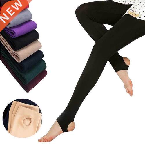 2022 Autumn winter woman thick warm leggings candy color bru