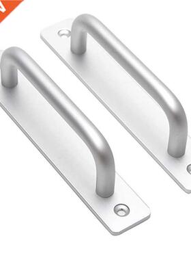 2PCS Silver Door Handle Aluminum Alloy Sliding Barn Door Han