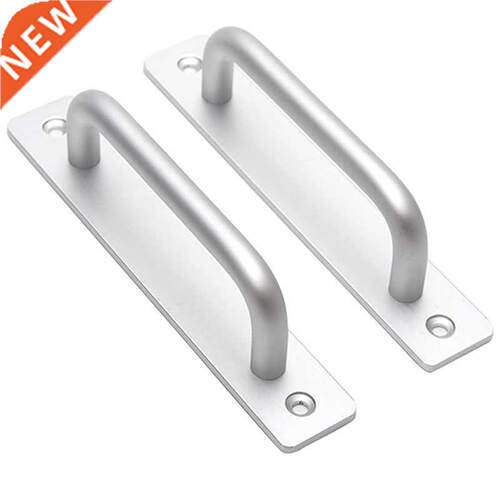2PCS Silver Door Handle Aluminum Alloy Sliding Barn Door Han