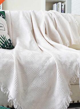 Home Hotel Pure Cotton Bedding Office Sofa Knitted Cover Bla