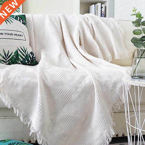 Home Hotel Pure Cotton Bedding Office Sofa Knitted Cover Bla