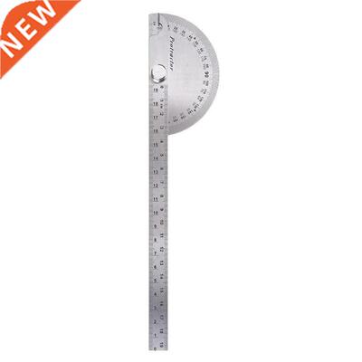 0180 Degree Angle Ruler Round Head Rotary Protractor 245mm A