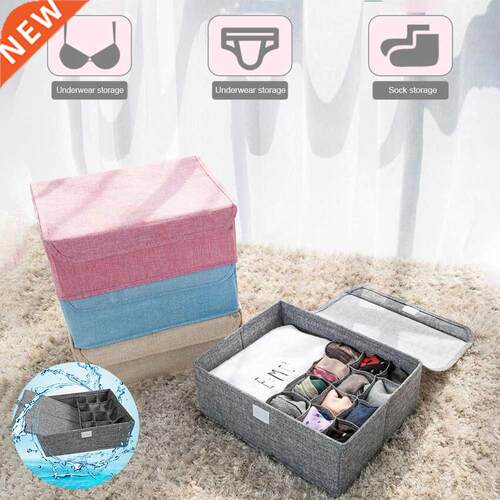 Underwear Organizer With Lid Foldable Fabric Closet
