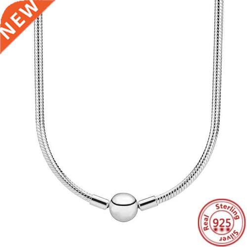 2021 New 925 Sterling Silver Moments Snake Necklace Silver