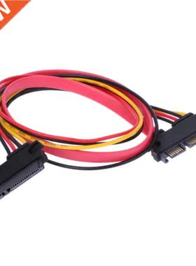 45CM Thin 22 Pin SATA Male to Female 7+15 pin 5 Wire SATA Da