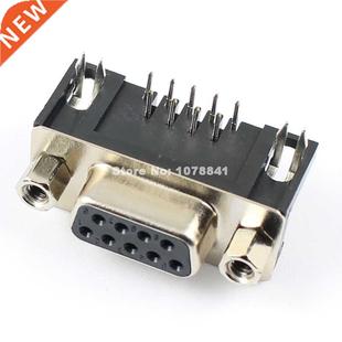 10 Pcs D-SUB 9 Pin Female Right Angle PCB Connector 2 Rows D