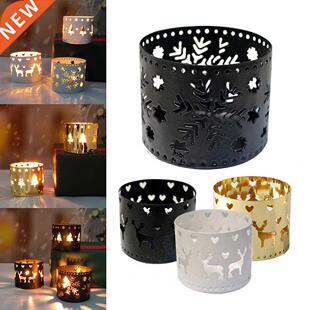 Christmas Iron Hollow Candle Holder Merry Christmas decorati