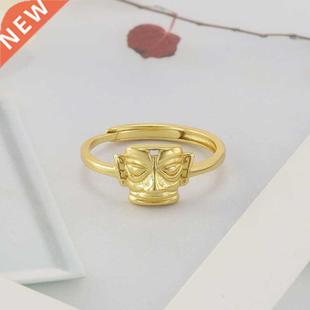 2022 Newly Arrived Ethnic Artist Women Ring Human Face Abstr