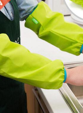 Waterproof Sleeves Women Long Oversleeve PVC Arm Ruffles for