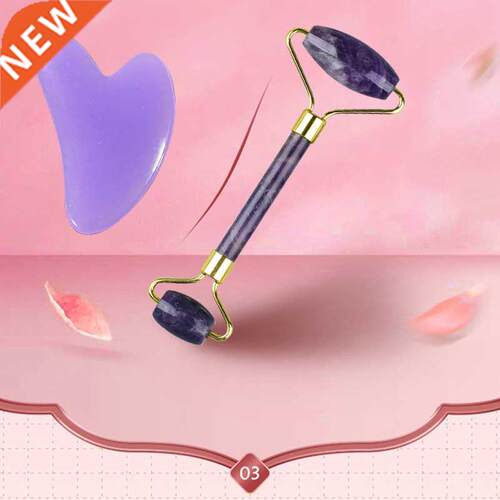 Pink Roller Massager Resin Guasha Scraping Board Facial Skin
