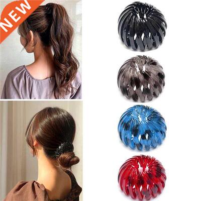 New Fashion Women Bun Hair Claw Horsetail Buckle Hair Clip B