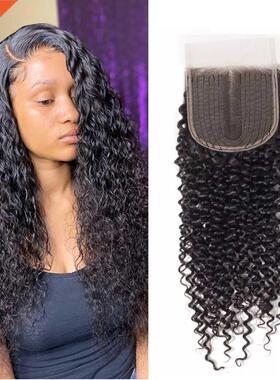 Kinky Curly Human Hair Closure 4X4 Lace Closure 100% Human H