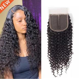 Kinky Curly Human Hair Closure 4X4 Lace Closure 100% Human H