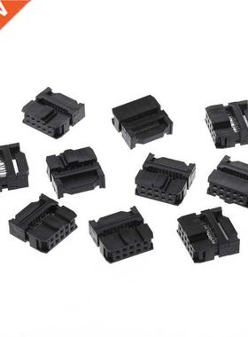 10 Pcs FC-10P 2x5Pin Row Pitch 2.54mm IDC Socket Connector F