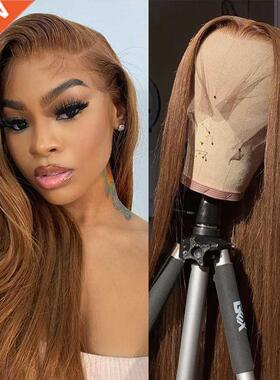 Gnger Human Har Wgs Bone Straght Lace Front Wg Brown Co