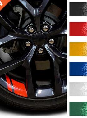 6Pcs Car Sticker Reflective Car Wheel Rim Vinyl Warning Stic