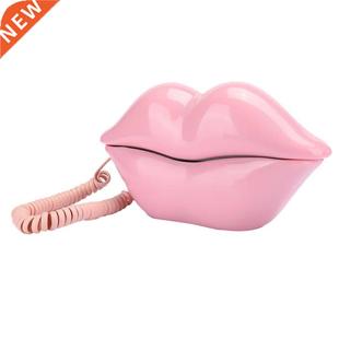 1PC European Style Wired Telephone Corded Funny Lips Shaped