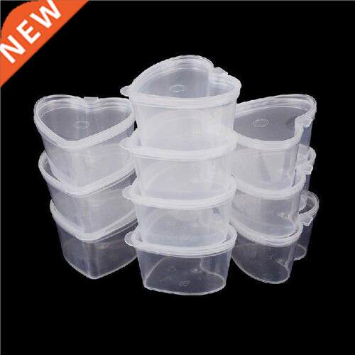 10PCS 50ml Clay Storage Box Container PP Heart Shape