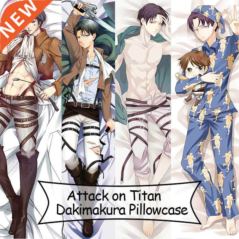 anime attack on titan levi ackerman body pillow survey corps