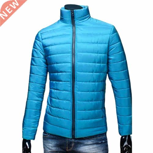 Zipper Closure Men Down Coat Autumn Winter 2021 Solid Color