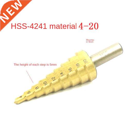 Hss Titanium Trigonal handle Step Drill Bit 4-20MM Step Cone