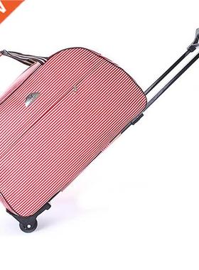 Women Travel Luggage Bags Wheeled Duffle Trolley Bag Rolling