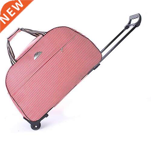Women Travel Luggage Bags Wheeled Duffle Trolley Bag Rolling