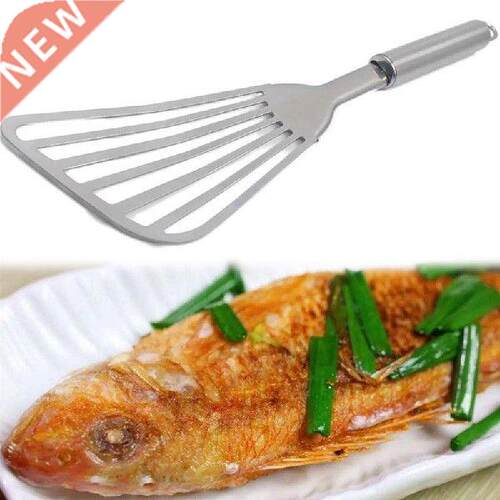 New Fish Spatula Metal Stainless Steel Blade With Wooden