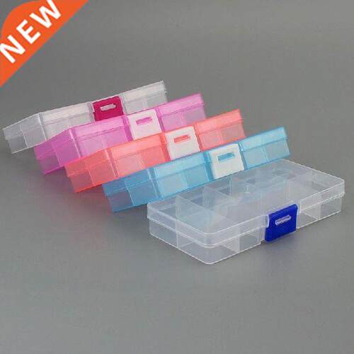 10 Grid Plastic Transparent Storage Box Jewelry Manicure
