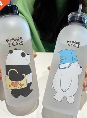1000ml kungfu Panda Transparent Plastc Bottle Cartoon