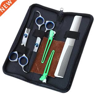 5PCS Stainless Steel Cutting Shears Thinning Scissors Hairdr