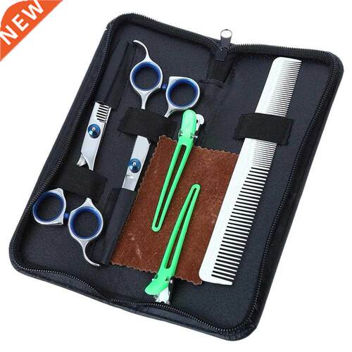 5PCS Stainless Steel Cutting Shears Thinning Scissors Hairdr