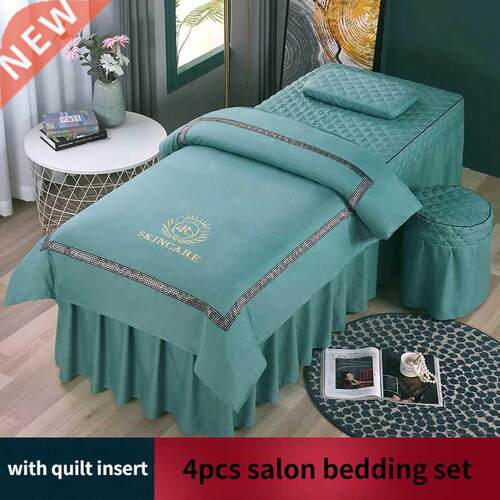 Nordic 4pcs Beauty Salon Bed Cover Massage Spa Fitted Bedski