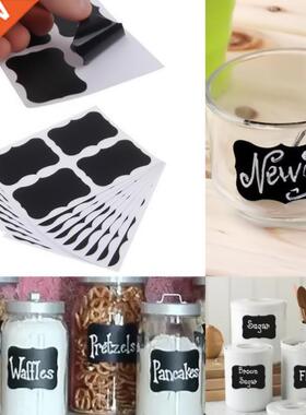 36Pcs/Set Erasable Blackboard Sticker Craft Kitchen Jam Jars