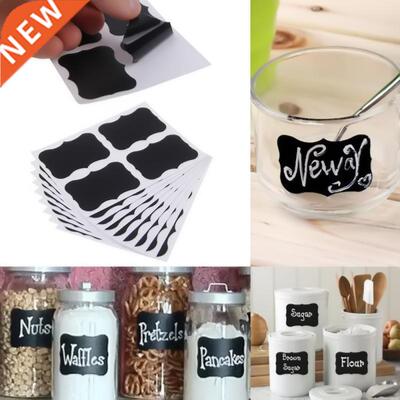 36Pcs/Set Erasable Blackboard Sticker Craft Kitchen Jam Jars
