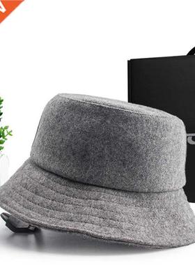 Plus Size Wool Fisherman Hats Male Winter Fleece Snow Panama