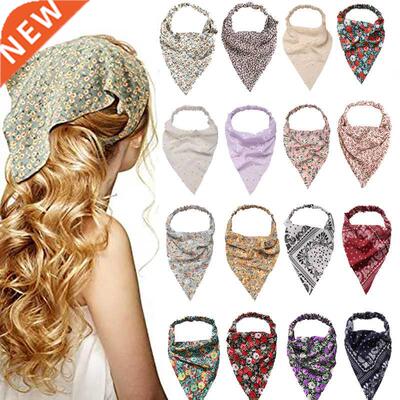 Summer Printting Hair Scarf Scrunchies Vintage Triangle Band
