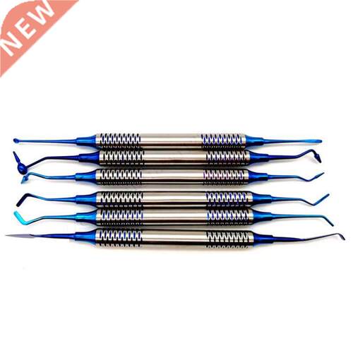 6pcs Dental Composite Resin Filling Spatula Titanium plated