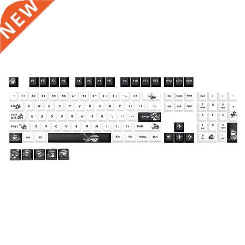 109Keys Full Set Customized PBT Dye Subbed Keycap Kungfu Pan
